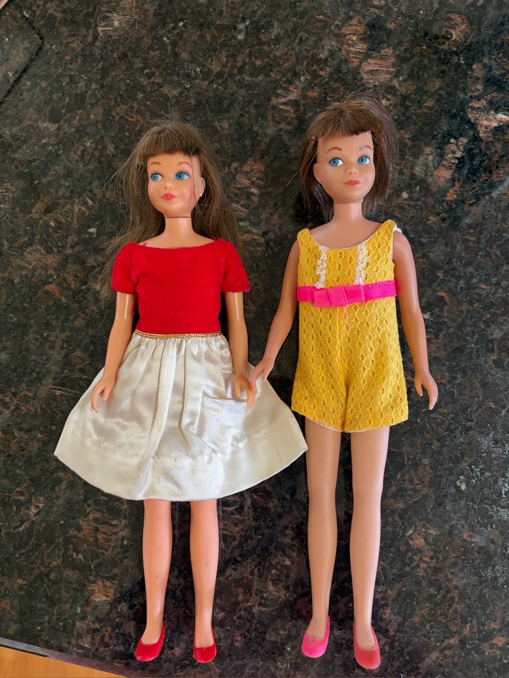 Vintage Skipper Dolls with bendable legs and Clothes